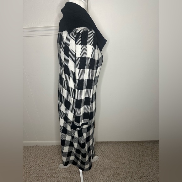 Talbots Cowl neck Black and White Knit Sweater size M - Picture 6 of 10